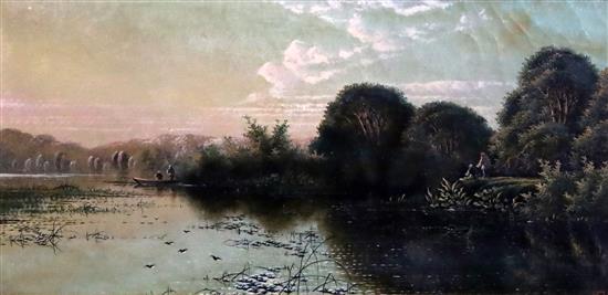 Edwin Henry Boddington (1836-1905) A Summers Morning near Sonning on Thames and A Summers Evening near Wallingford on Thames 8 x
